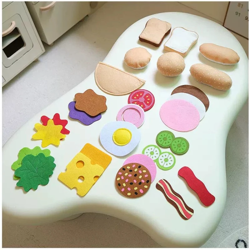 Kids Outdoor Kitchen Accessories - Zestaw Filcowych Burgerów i Kanapek 28/10