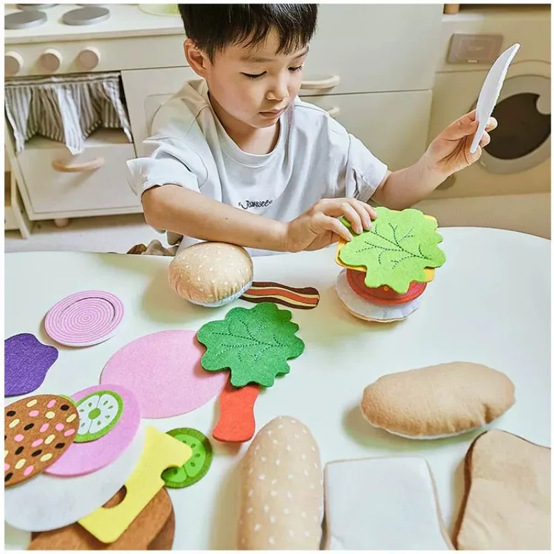 Zestaw Filcowych Burgerów i Ka – Kids Outdoor Kitchen Accessories recenzja i cena