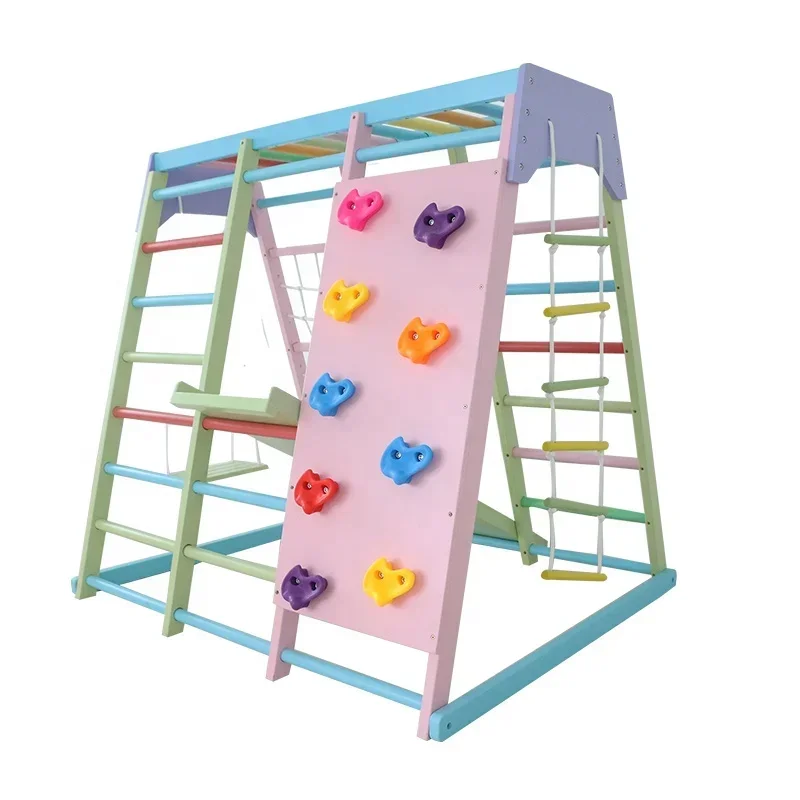 Drewniany zestaw do wspinaczki – Kids Outdoor Climbing Frame recenzja i cena