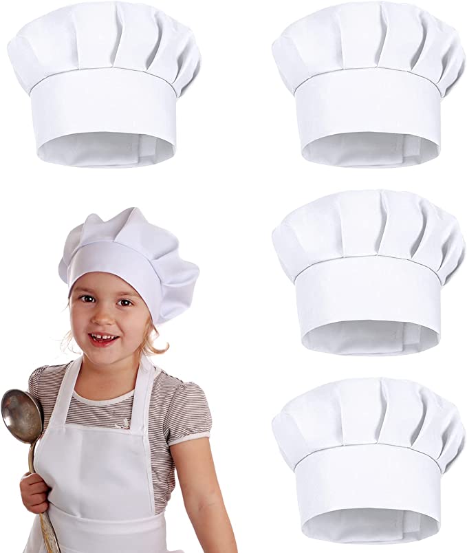 4 SZT. Białe Czapki Kucharza d – Kids Outdoor Kitchen Accessories recenzja i cena